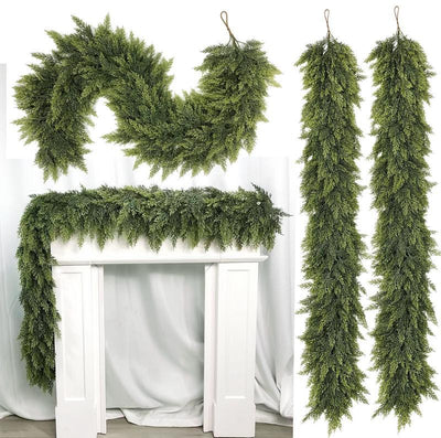 Puroluca Real-Touch Cedar Garland (2-Pack)